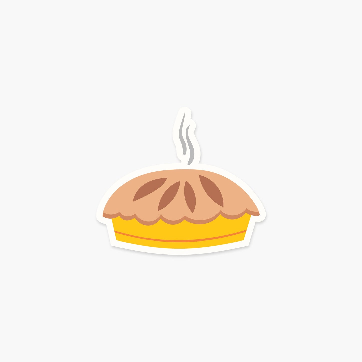 Pumpkin Pie 3.25 x 2.8 in - Fall & Autumn Sticker - Footnotes Paper