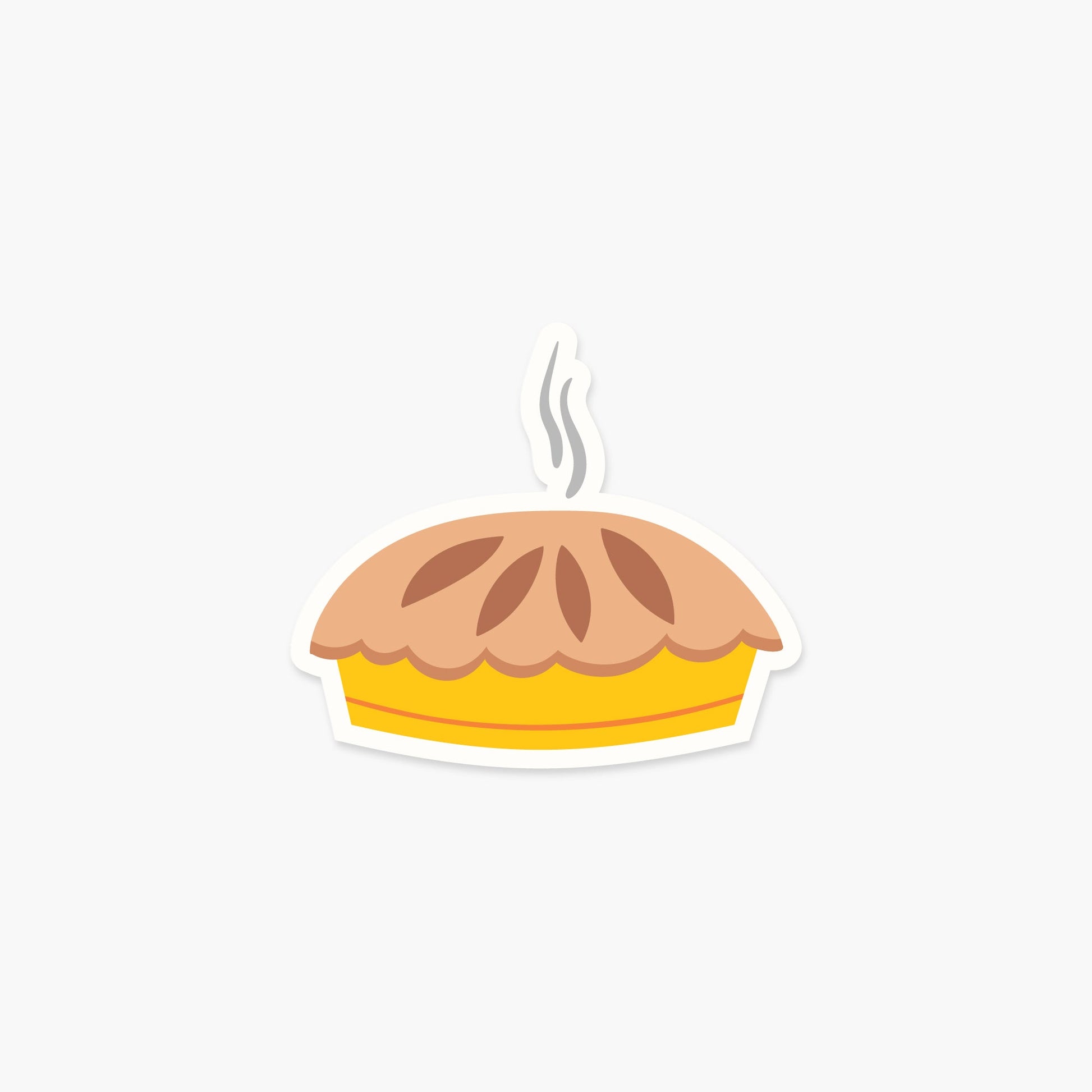 Pumpkin Pie 3.25 x 2.8 in - Fall & Autumn Sticker - Footnotes Paper