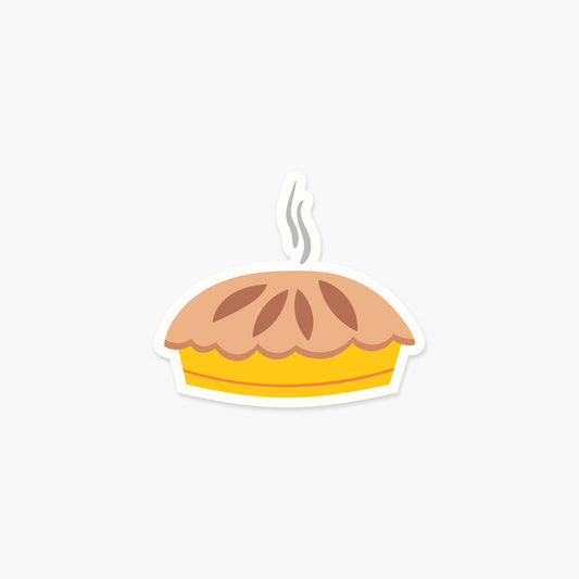 Pumpkin Pie 3.25 x 2.8 in - Fall & Autumn Sticker - Footnotes Paper