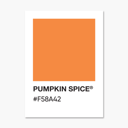 Pumpkin Spice - Color Palette Sticker - Footnotes Paper