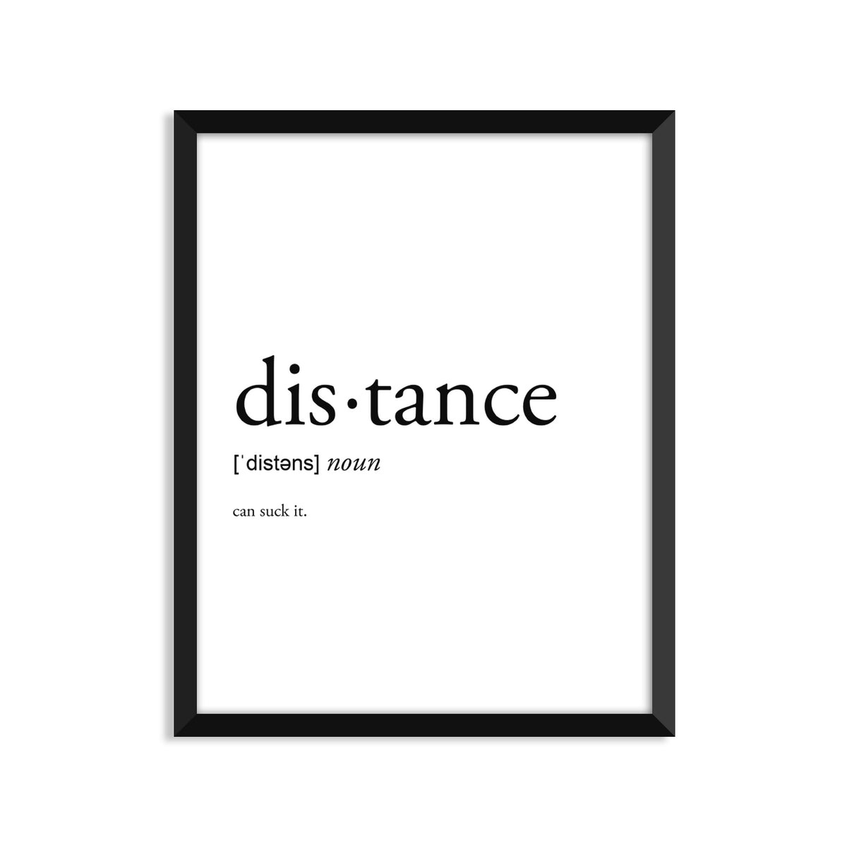 Ditance Meaning Distance Definition Greeting Card - Long Distance Gift | Footnotes Paper