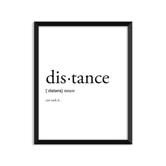 Distance Definition Everyday Card