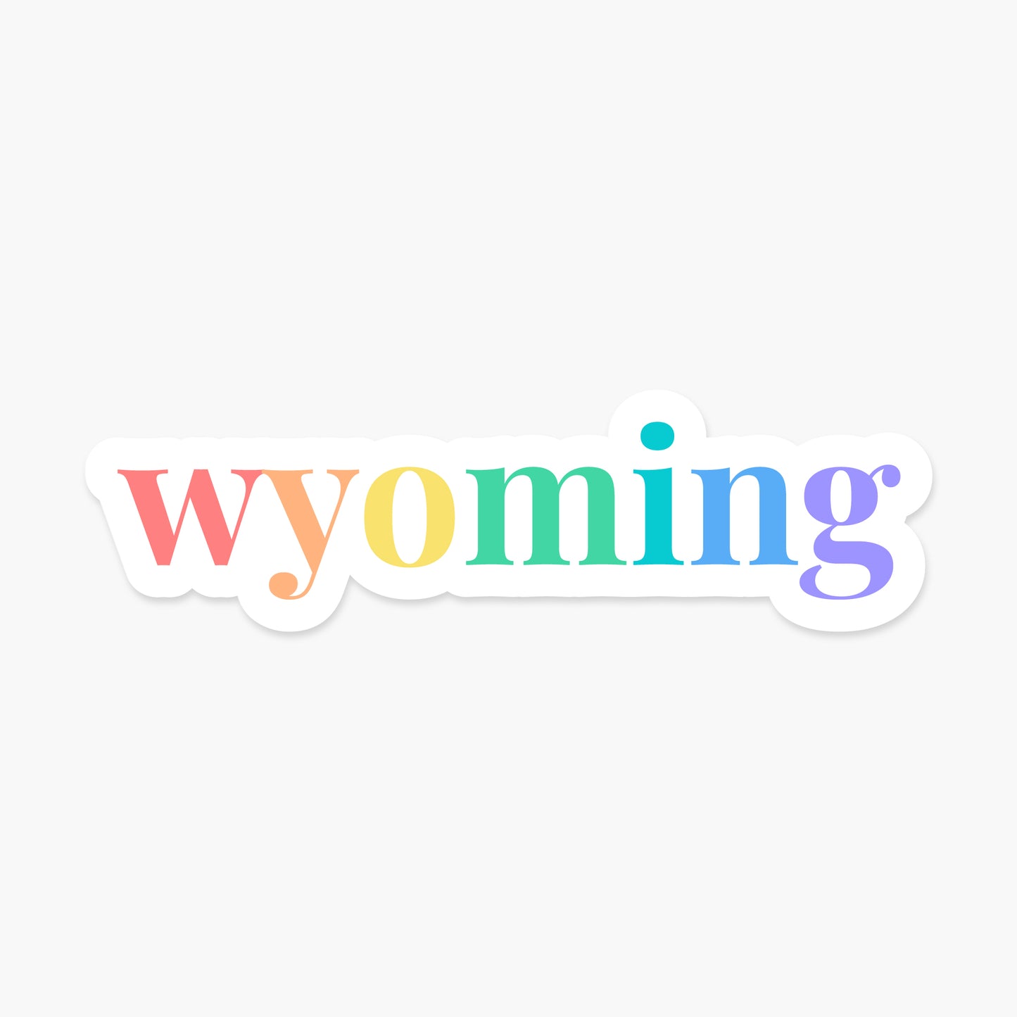 Wyoming US State - Everyday Sticker | Footnotes Paper
