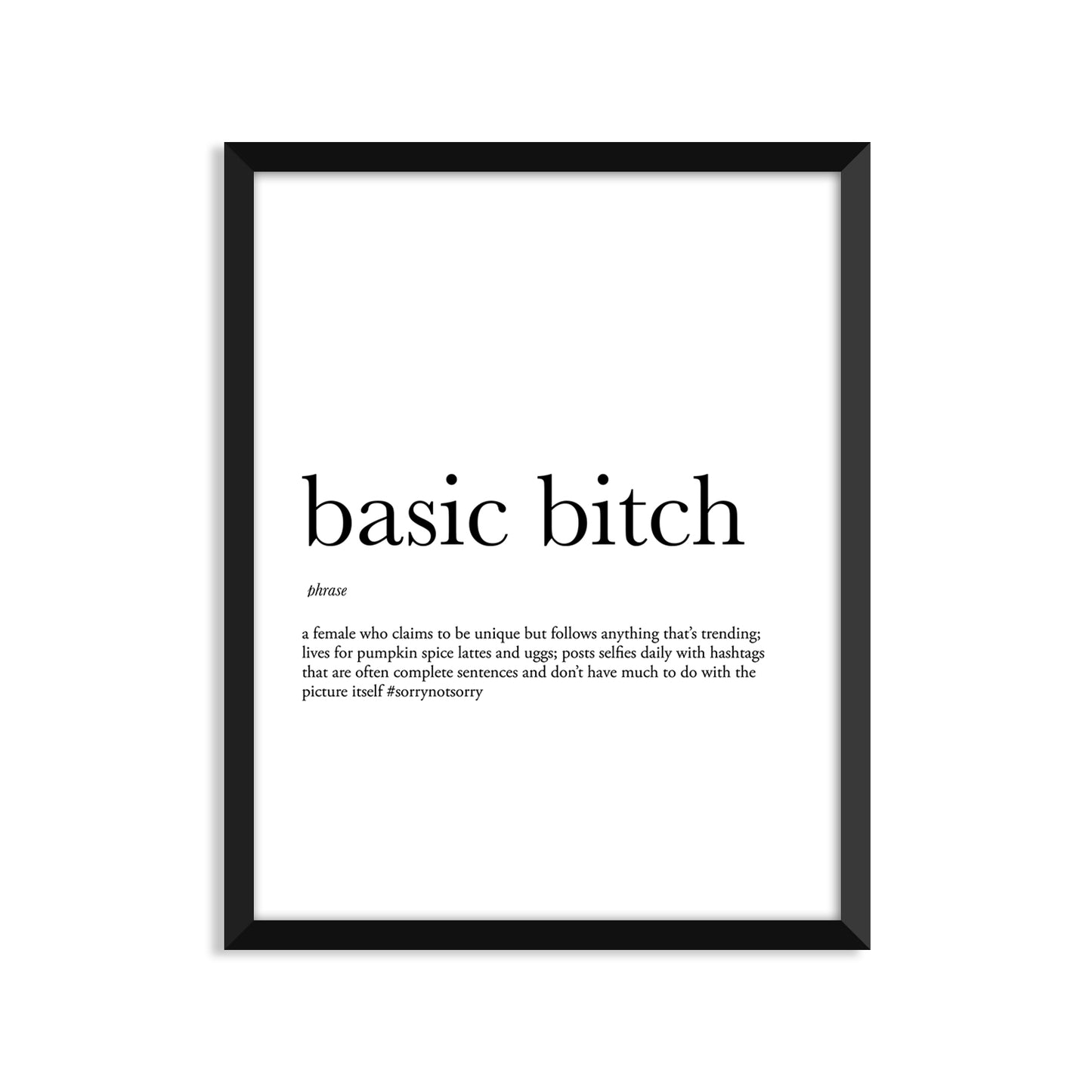 Basic Bitch Definition Everyday Card