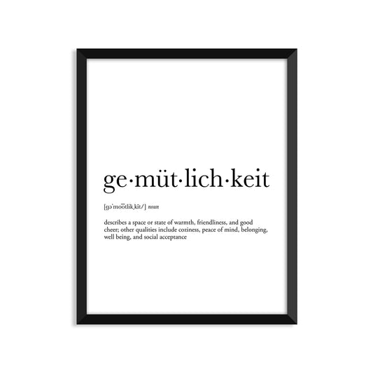 Gemutlichkeit Definition Everyday Card