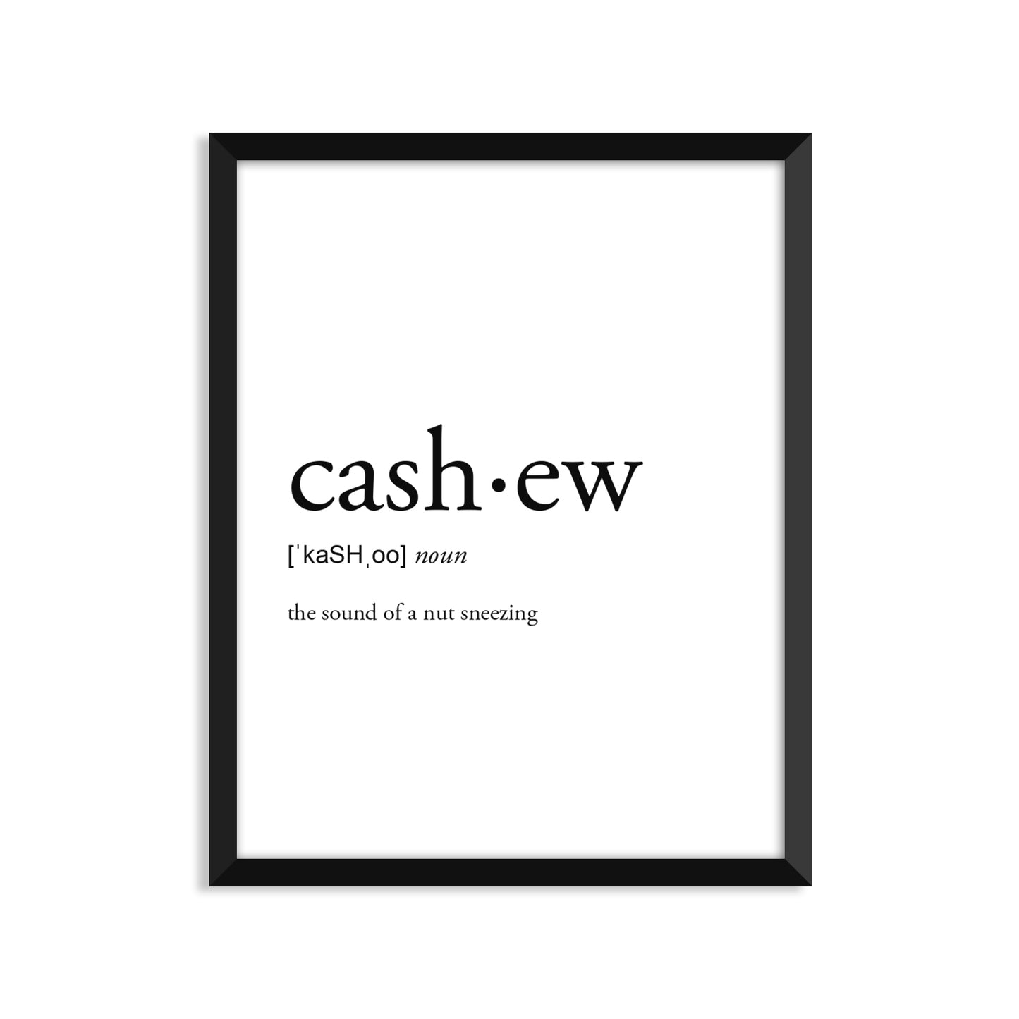 Cashew Definition - Unframed Art Print Or Greeting Card