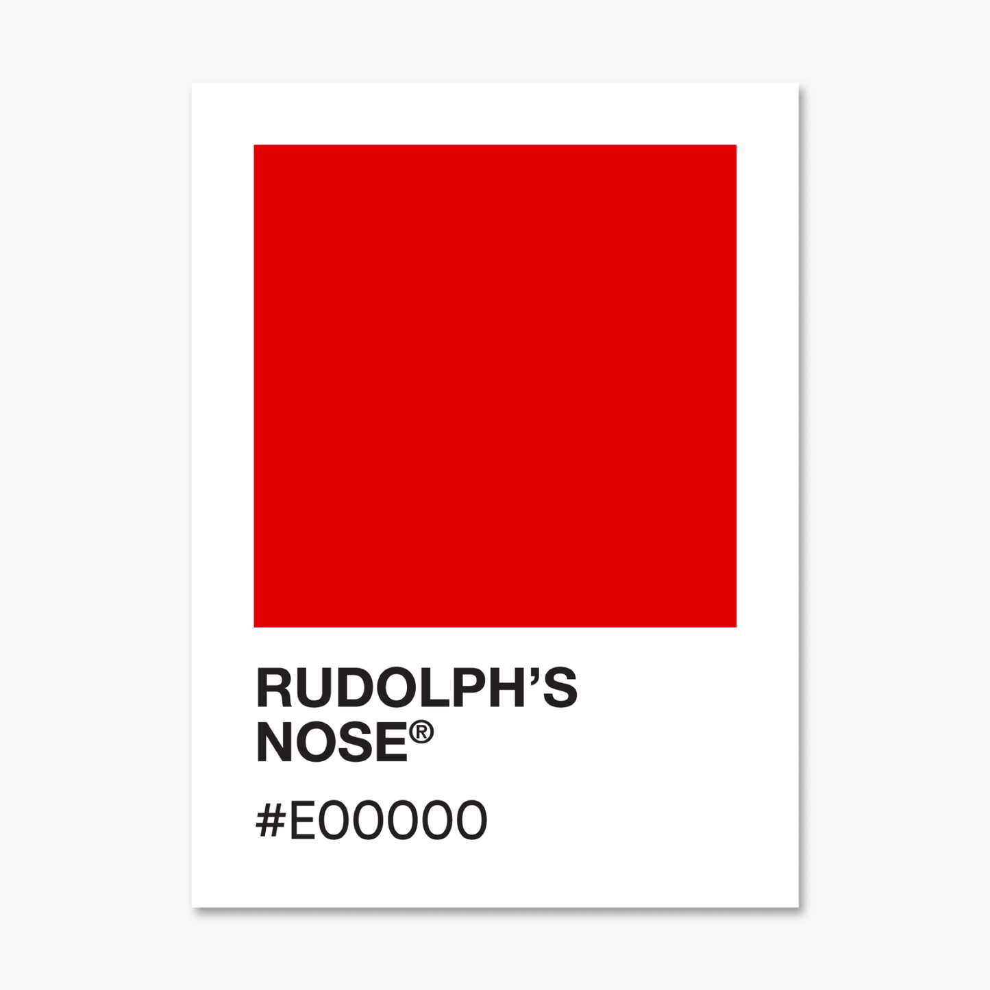 Rudolph's Nose - Color Palette Sticker - Footnotes Paper