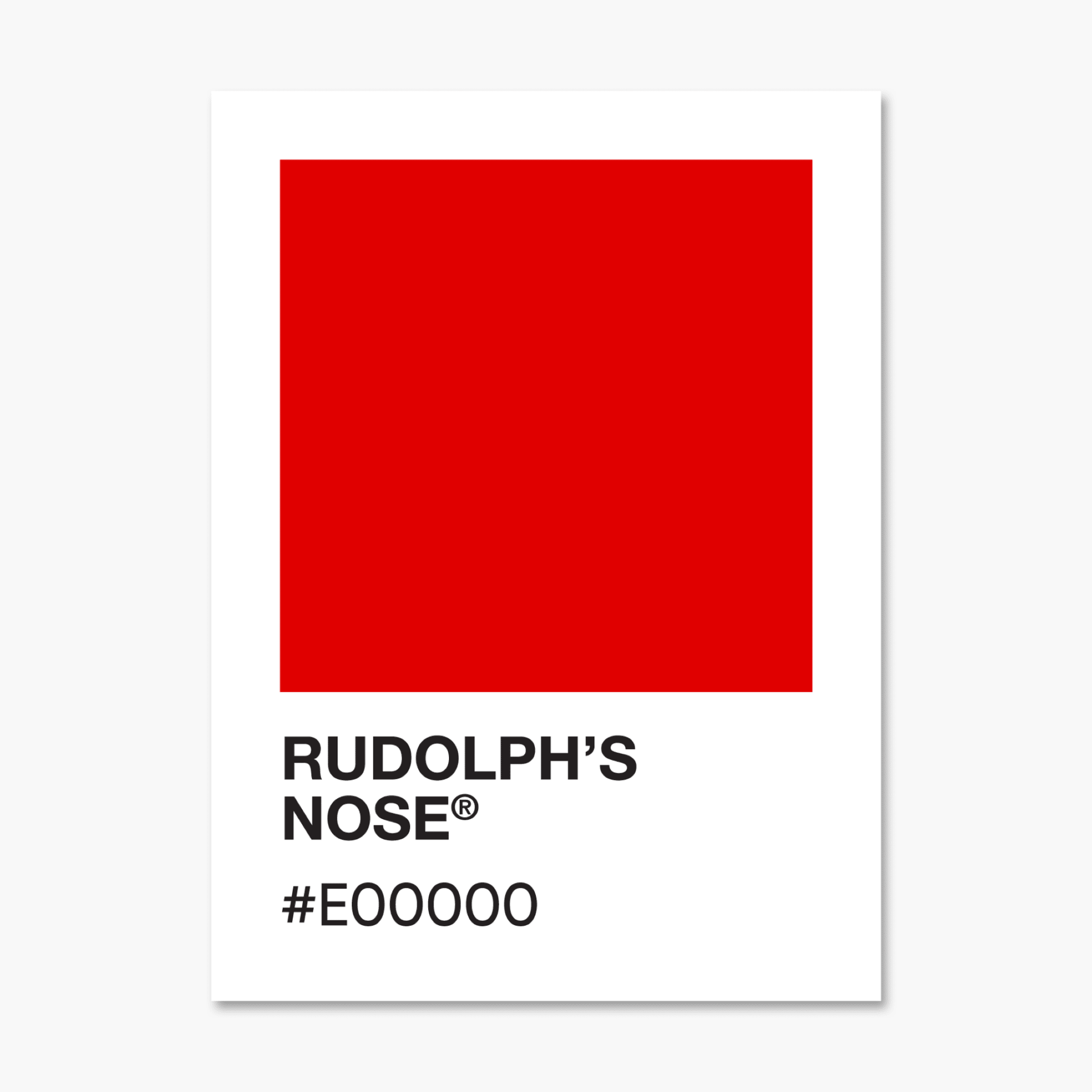Rudolph's Nose - Color Palette Sticker - Footnotes Paper