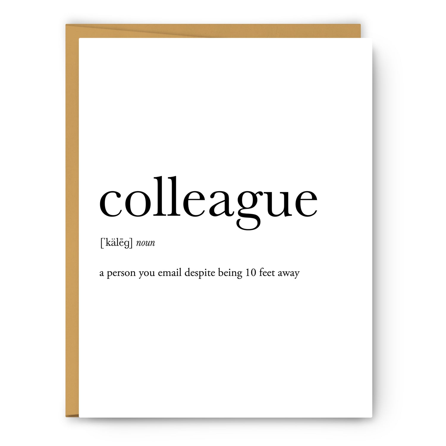 Colleague Definition Everyday Card