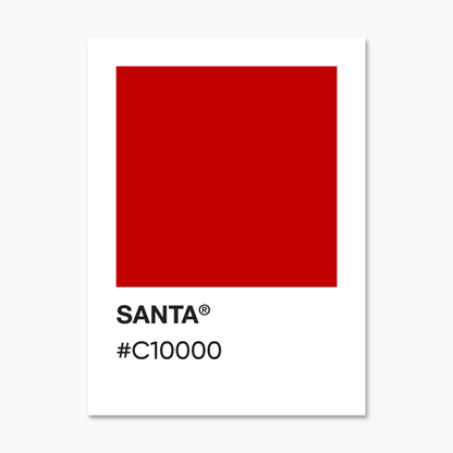 Santa - Color Palette Sticker - Footnotes Paper