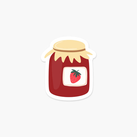 Strawberry Jam 2.7 x 3.25 in - Fall & Autumn Sticker - Footnotes Paper