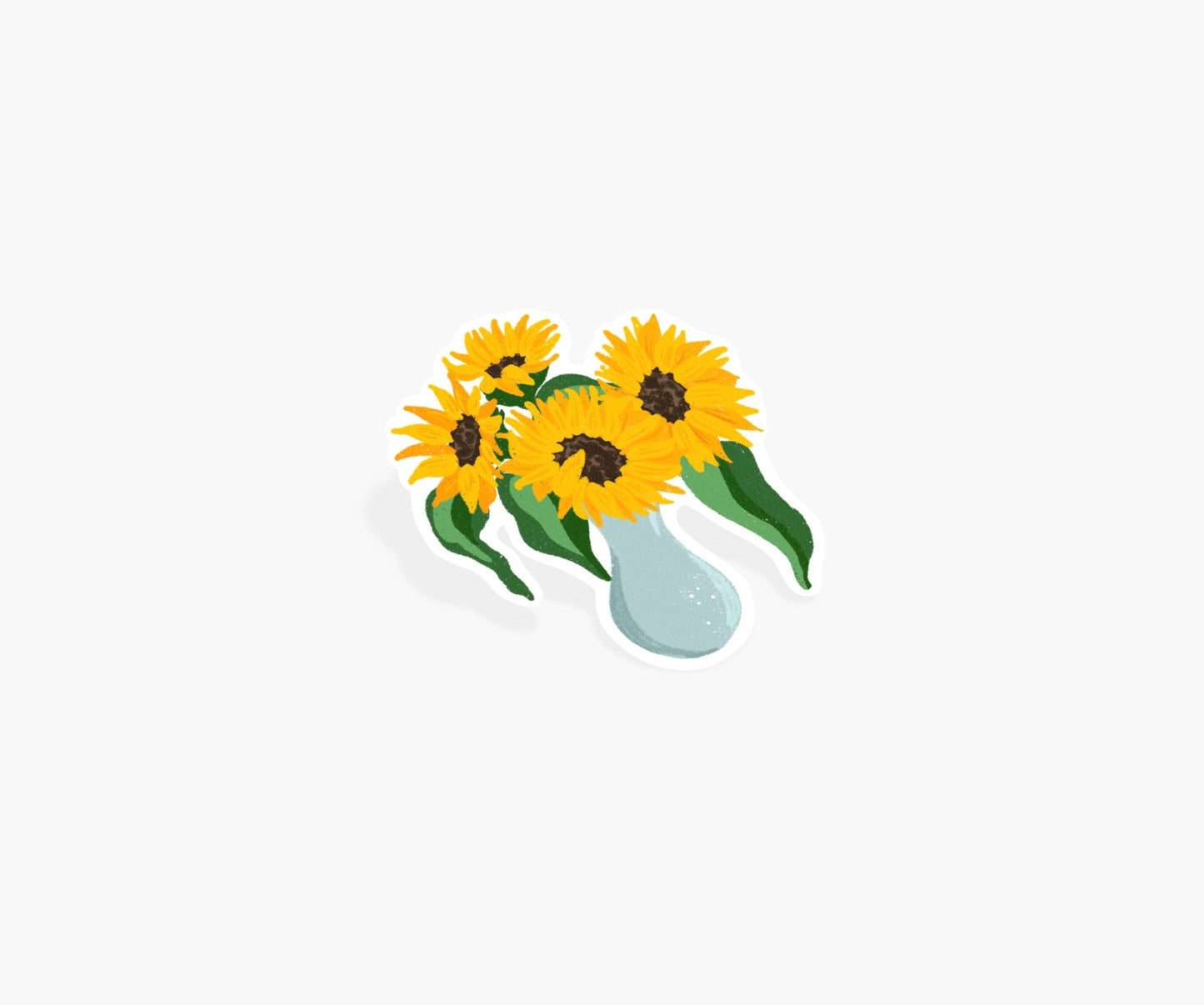 Sunflowers In A Vase – Floral Sticker - Footnotes Paper