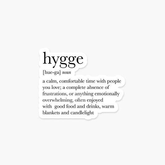 Hygge Definition - Everyday Sticker | Footnotes Paper