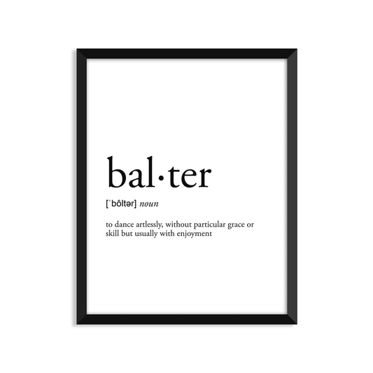 Balter Definition - Unframed Art Print Or Greeting Card