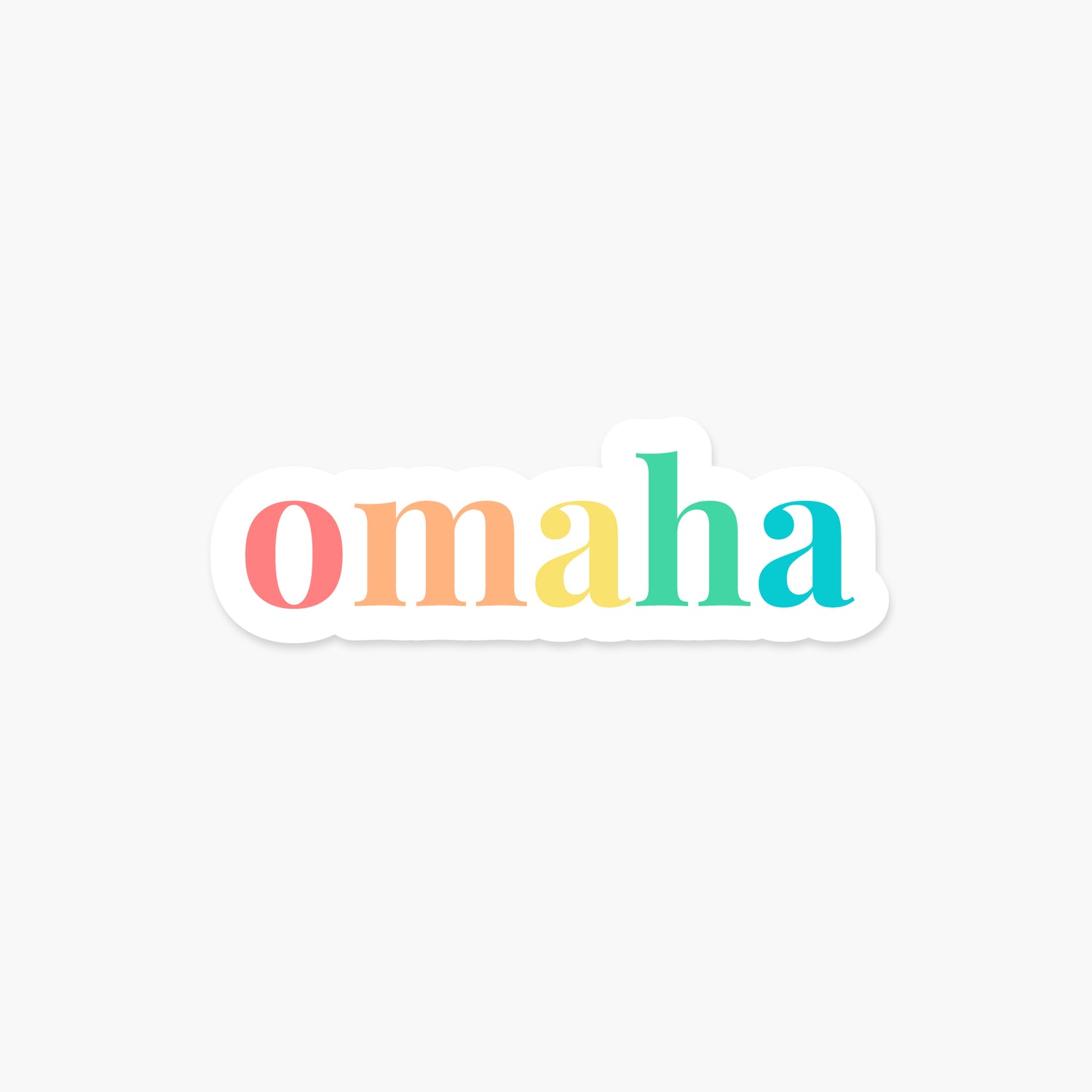 Omaha, Nebraska - Everyday Sticker | Footnotes Paper