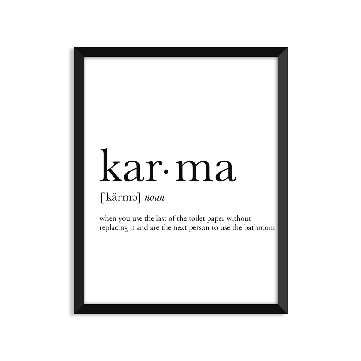 Karma Definition Greeting Card - Funny Unique Gift | Footnotes Paper