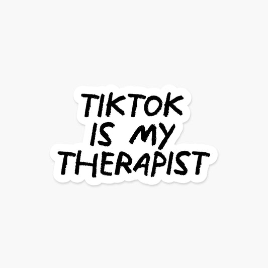 Tiktok is my therapist Sticker - Footnotes Paper