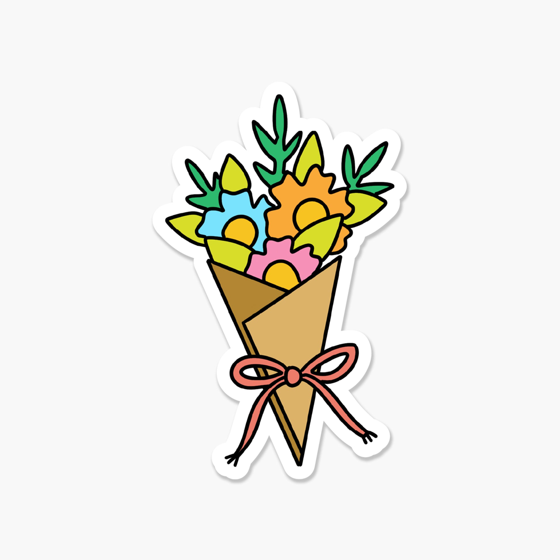 Floral Bouquet - Multi flowers Floral Sticker | Footnotes Paper