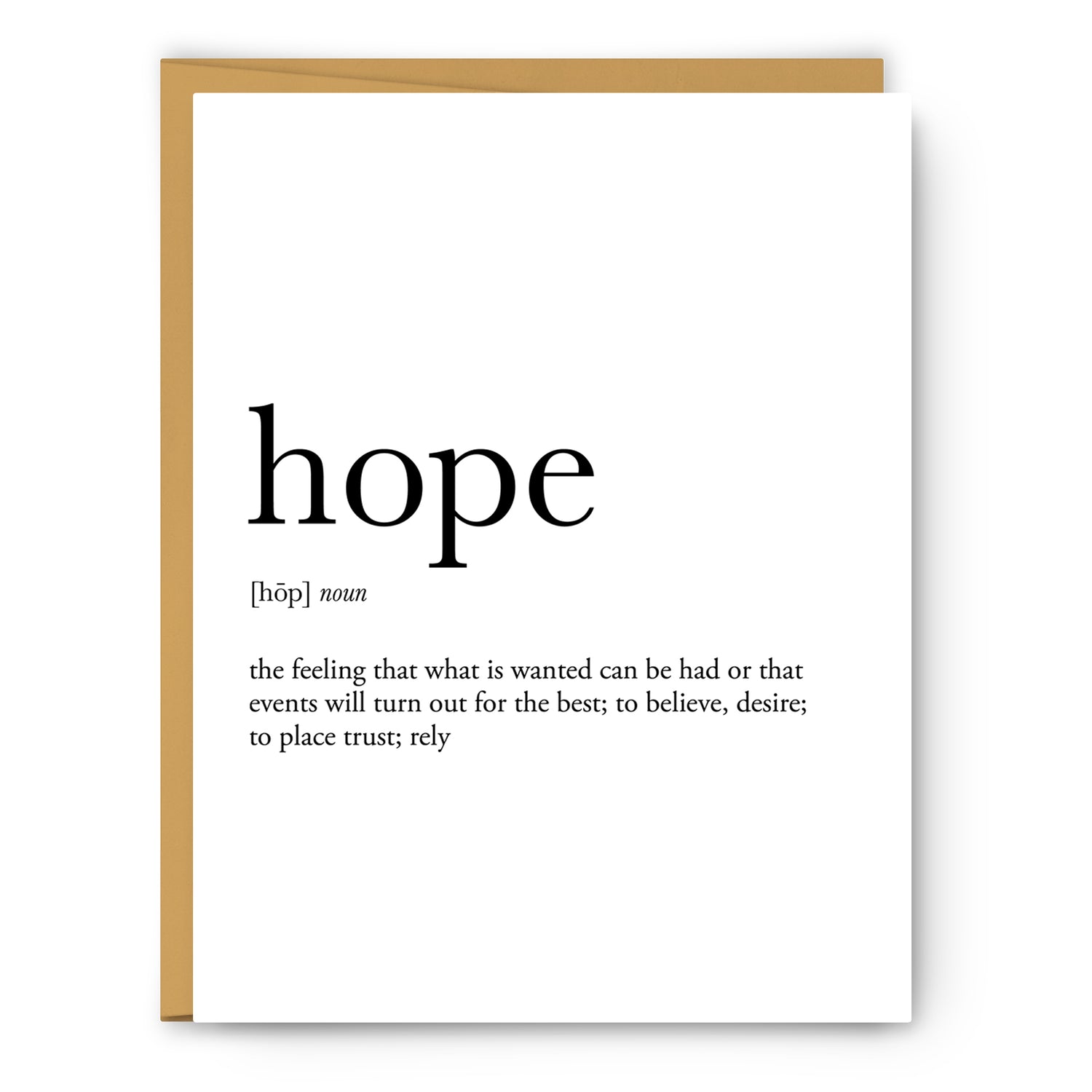 Hope Definition - Unframed Art Print Or Greeting Card