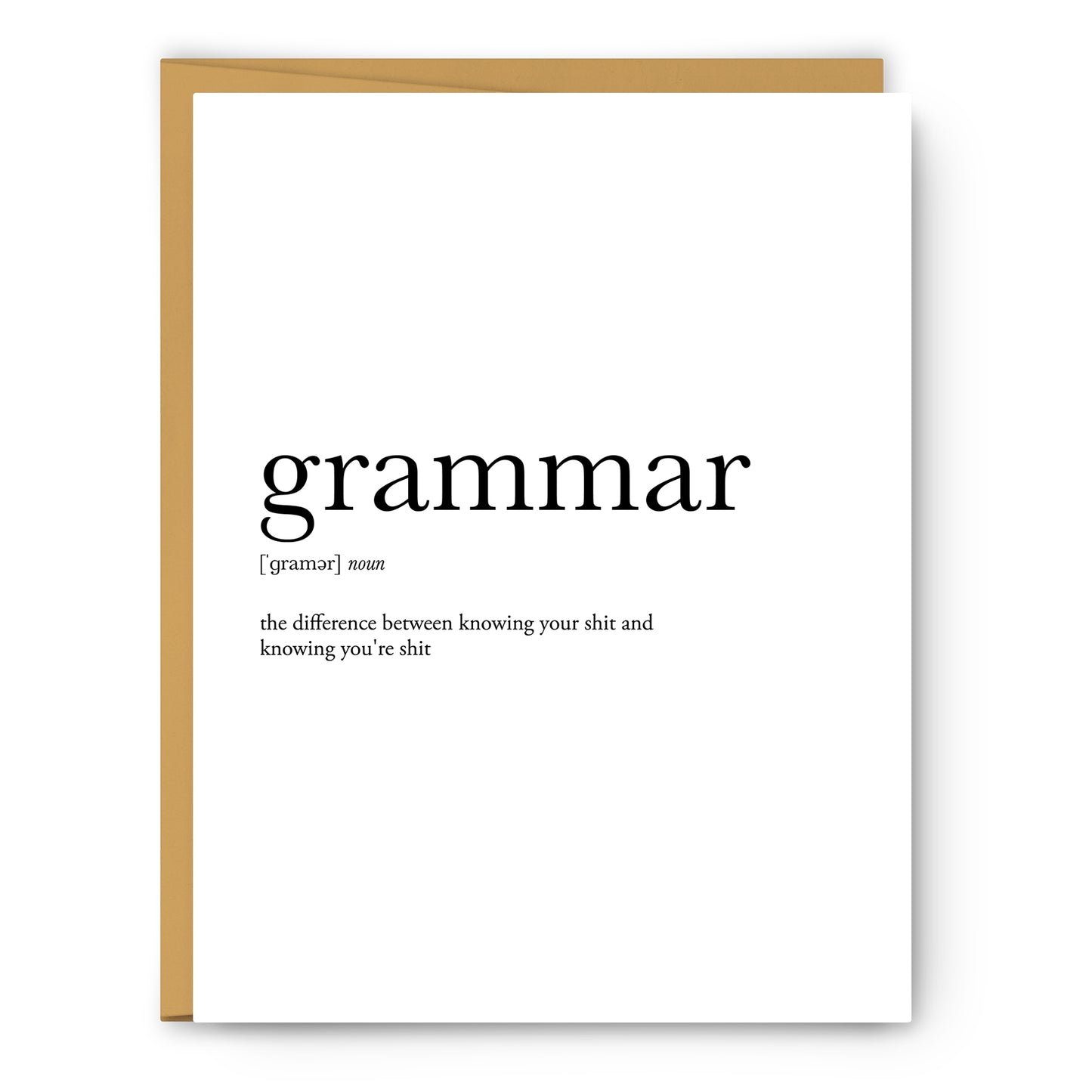 Grammar Definition - Unframed Art Print Or Greeting Card