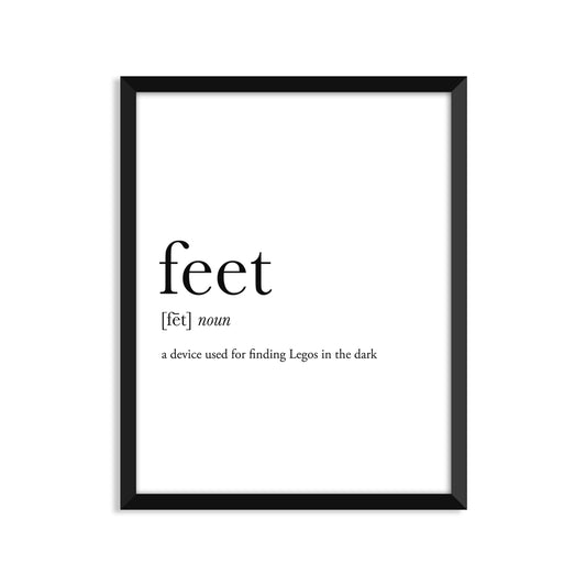 Feet Definition - Unframed Art Print Or Greeting Card