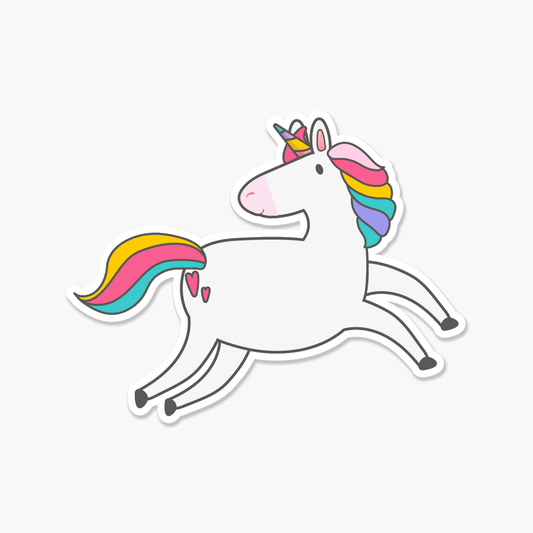 Unicorn Galloping - Everyday Sticker - Footnotes Paper