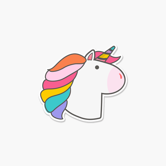 Unicorn Head - Everyday Sticker - Footnotes Paper
