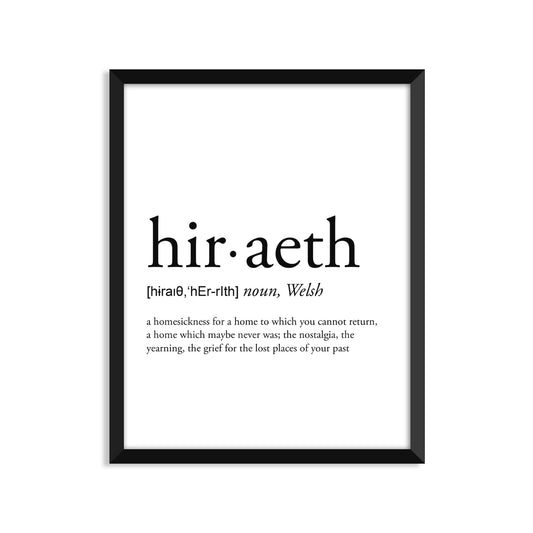 Hiraeth Definition - Unframed Art Print Or Greeting Card