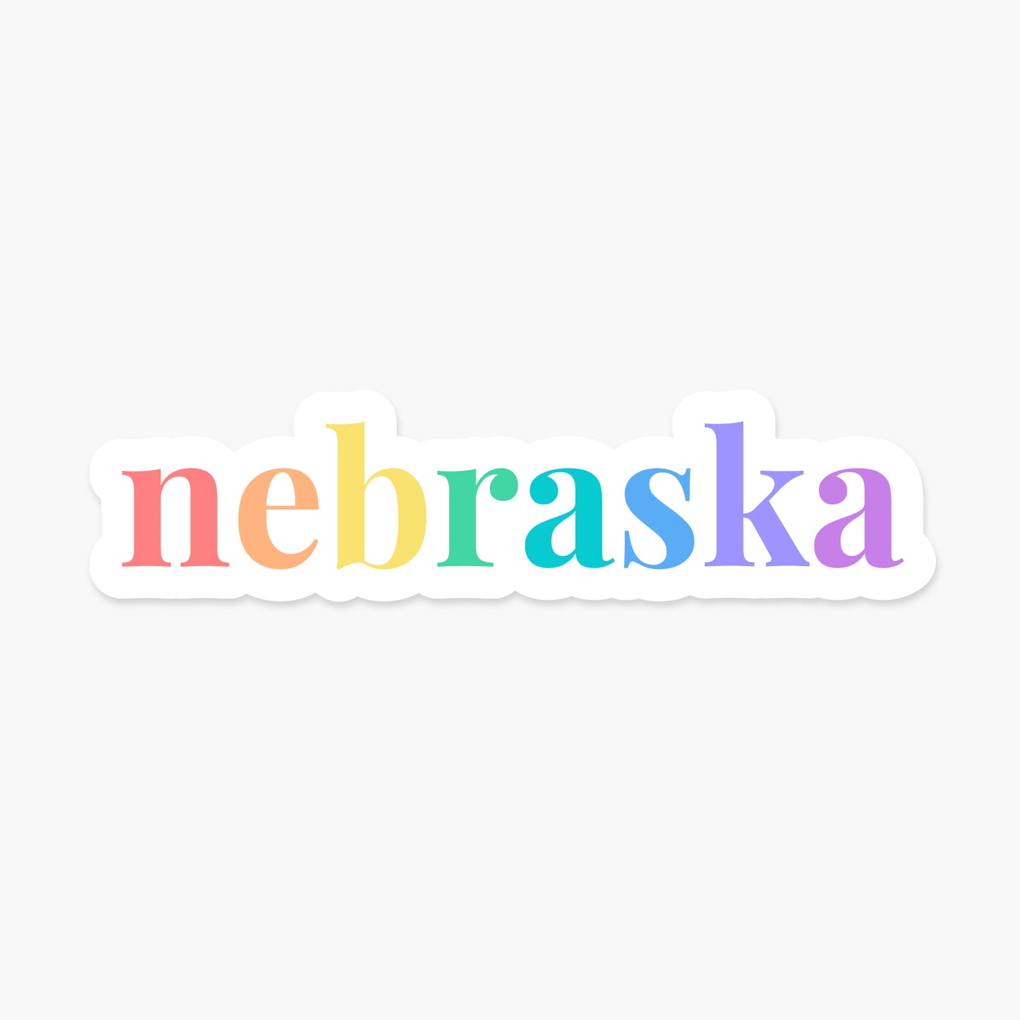 Nebraska US State - Everyday Sticker | Footnotes Paper
