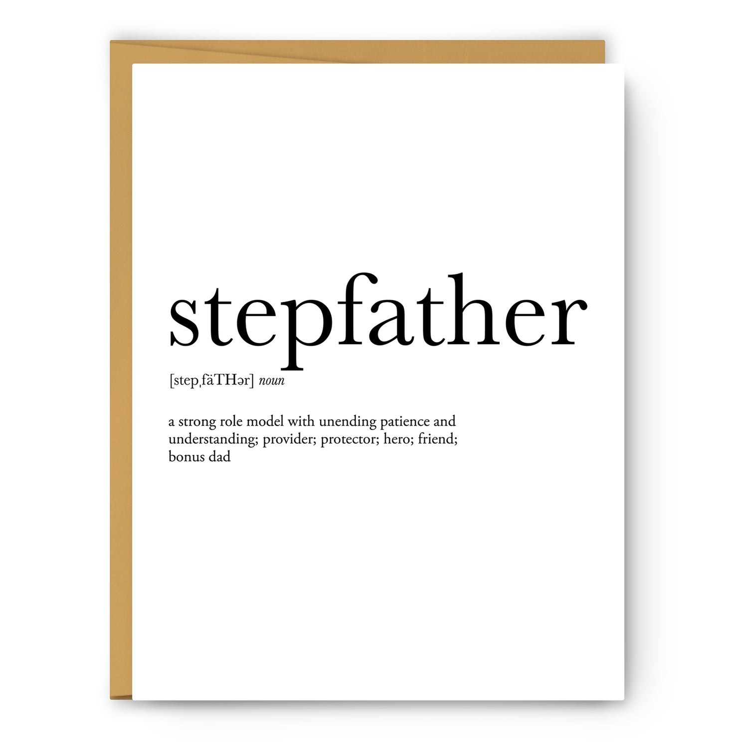 Stepfather Definition - Unframed Art Print Or Greeting Card