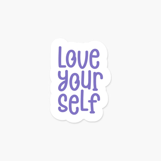 Love Yourself - Motivational Sticker | Footnotes Paper
