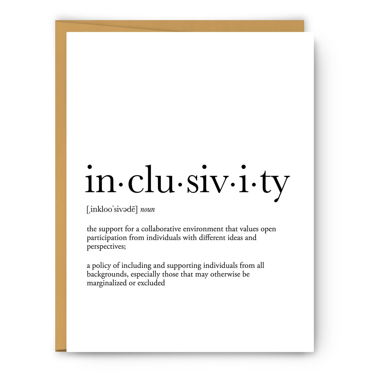 Inclusivity Definition - Unframed Art Print Or Greeting Card