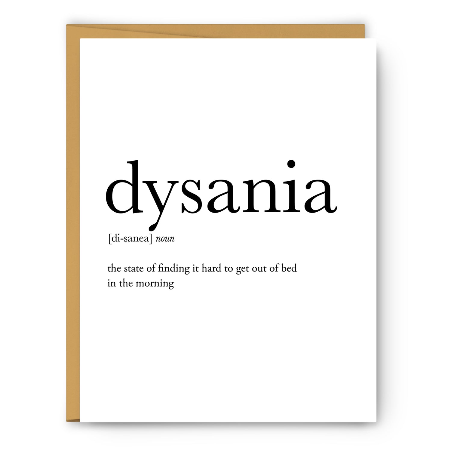 Dysania Definition - Unframed Art Print Or Greeting Card