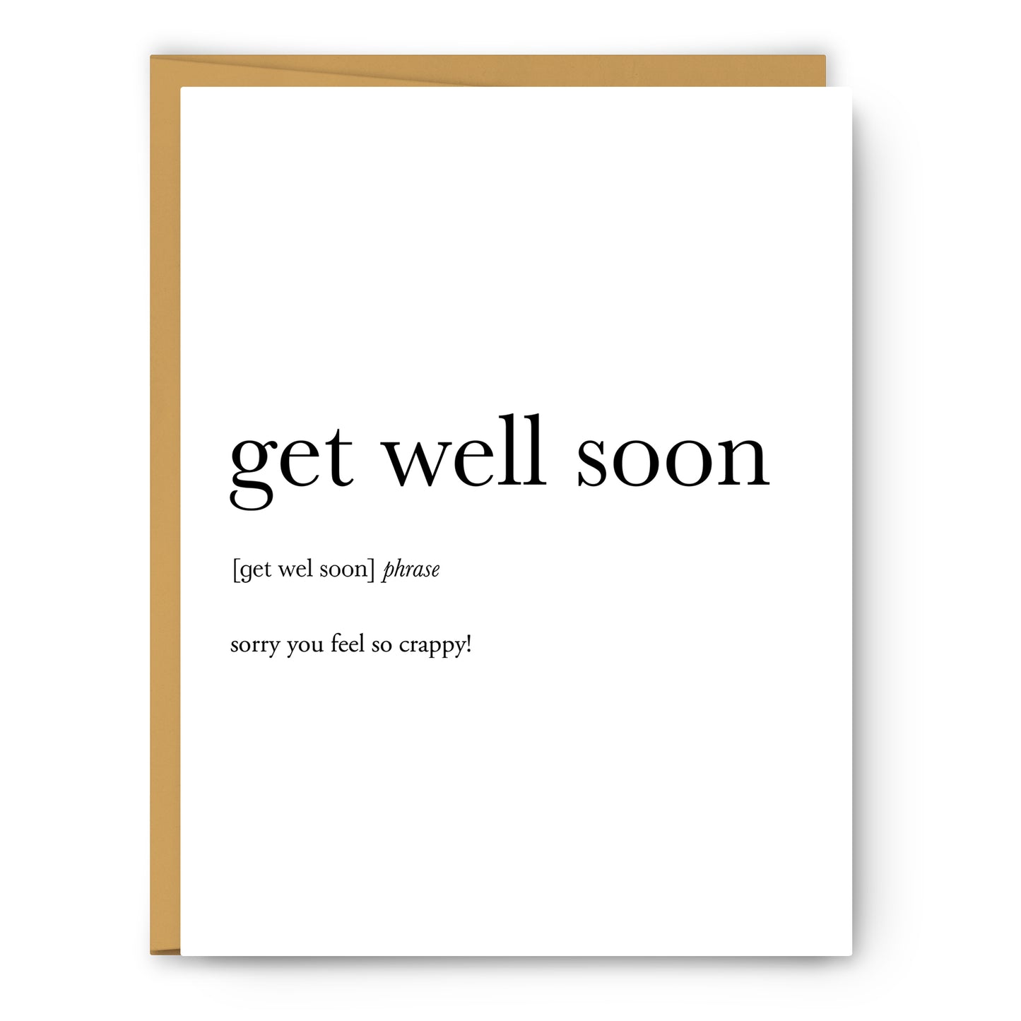 Get Well Soon Definition - Unframed Art Print Or Greeting Card