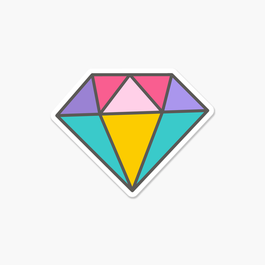 Colorful Diamond Everyday Sticker | Footnotes Paper