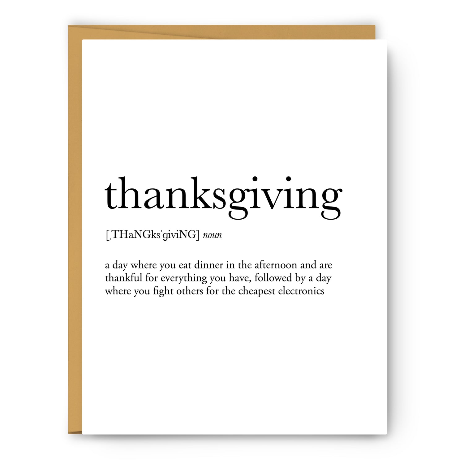 Thanksgiving Definition - Unframed Art Print Or Greeting Card