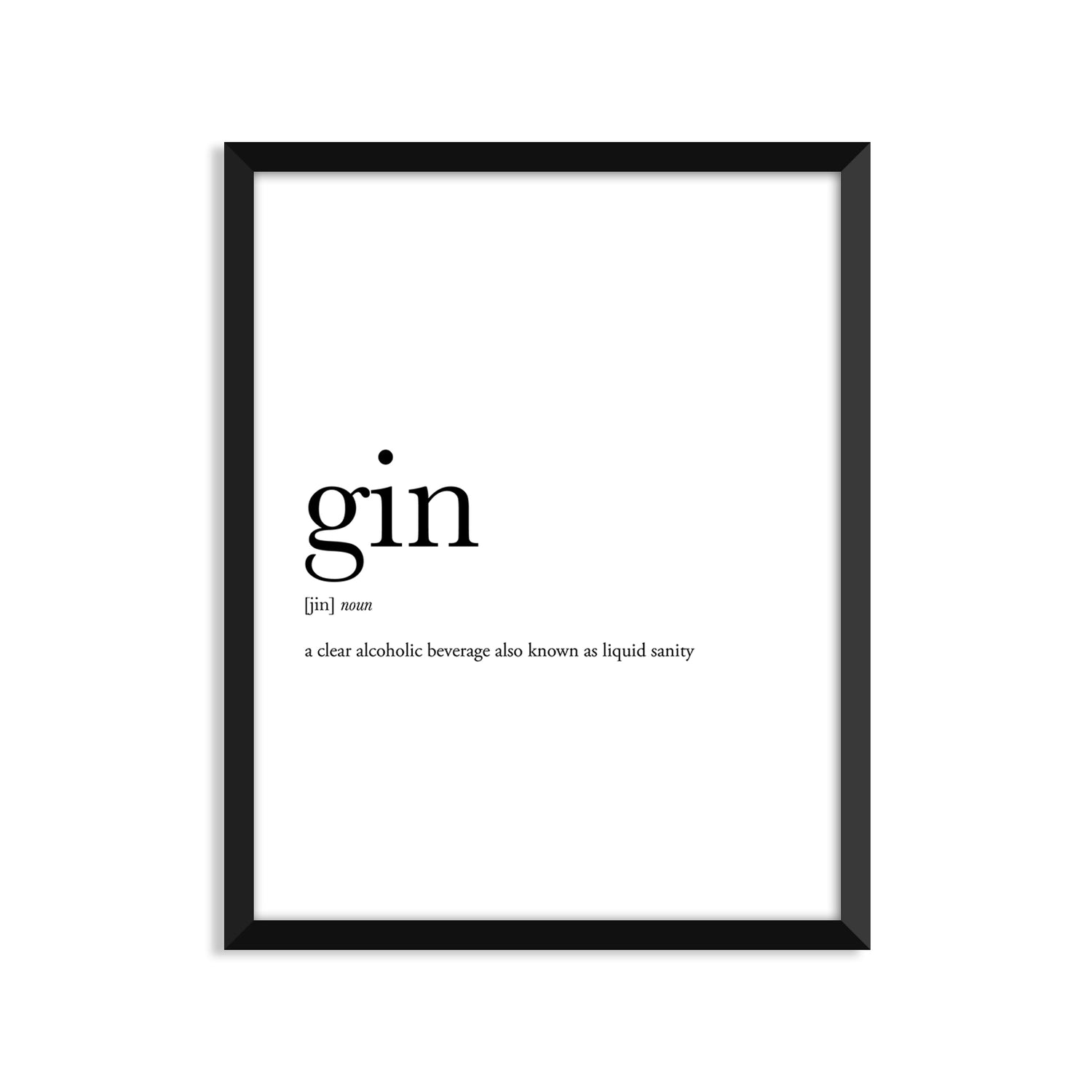 Gin Definition - Unframed Art Print Or Greeting Card