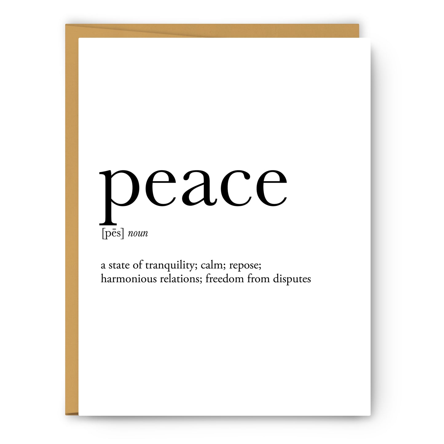 Peace Definition - Unframed Art Print Or Greeting Card