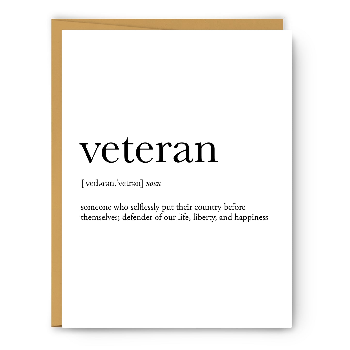 Veteran Definition Everyday Card