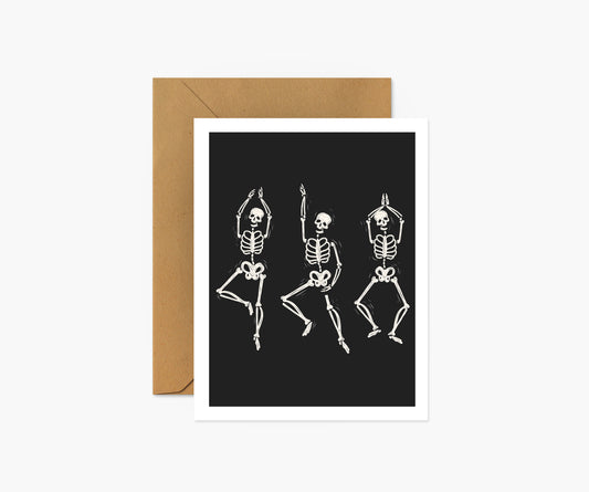 Dancing Skeletons Halloween Card | Footnotes Paper