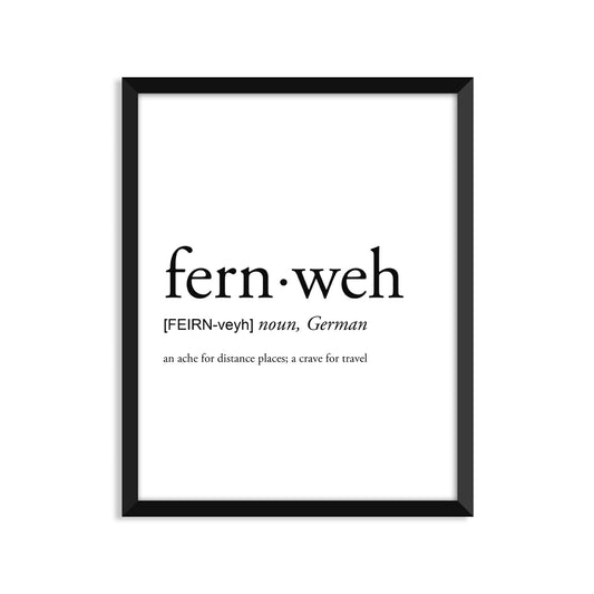 Fernweh Definition Everyday Card