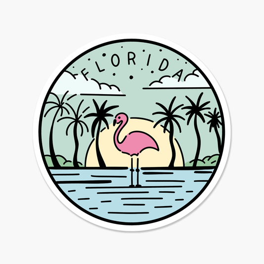 Florida Illustrated US State Travel Sticker | Footnotes Paper