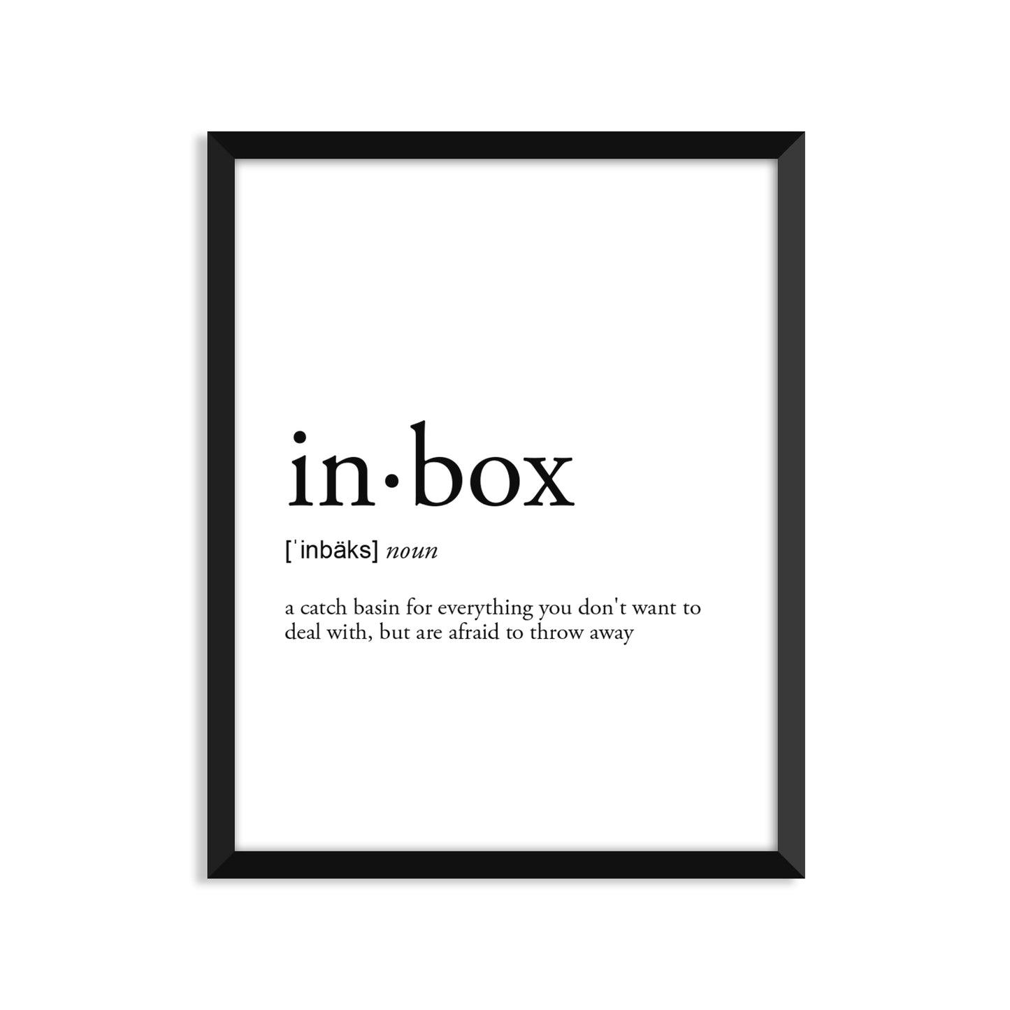 Inbox Definition - Unframed Art Print Or Greeting Card