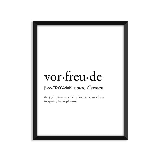 Vorfreude Definition Everyday Card