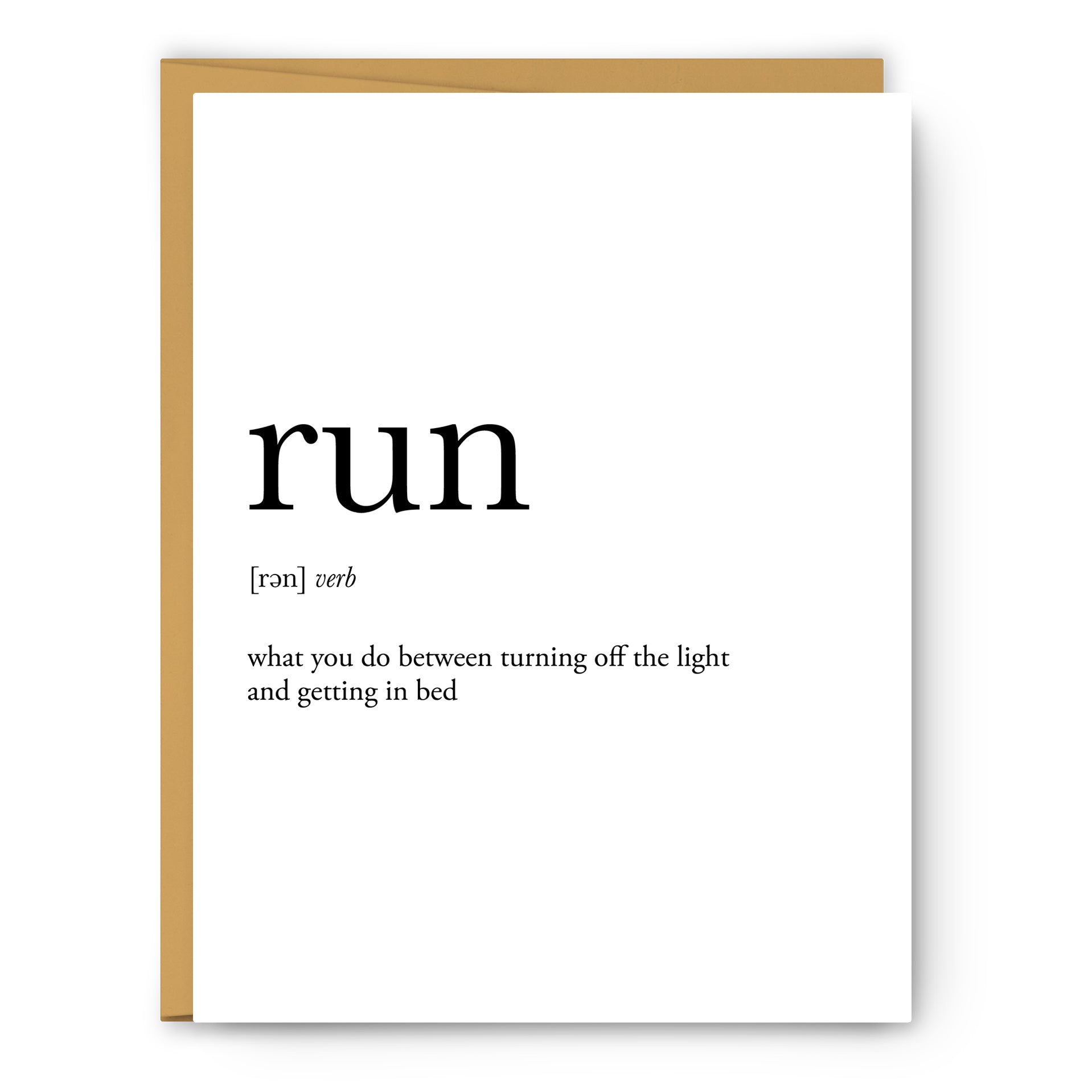 Run Definition - Unframed Art Print Or Greeting Card