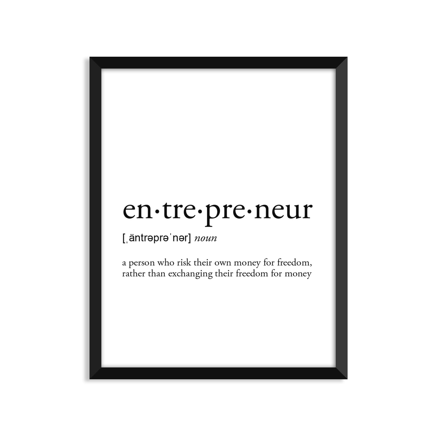 Entrepreneur Definition Everyday Card
