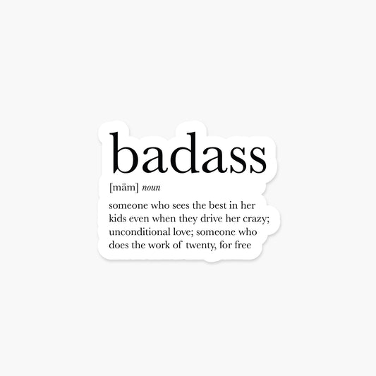 Badass Definition - Everyday Sticker | Footnotes Paper